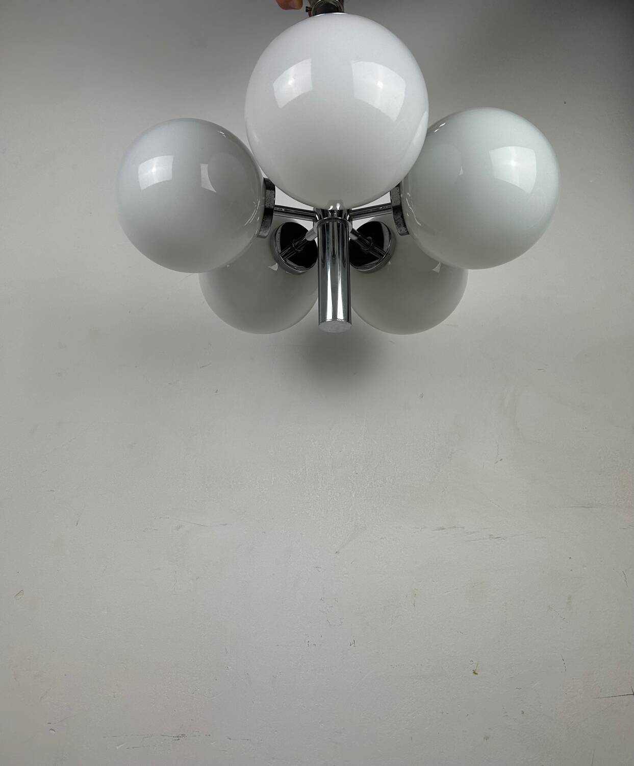 Suspension globe en verre vintage Hustadt Leuchten