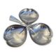 Silver-plated metal clover-shaped trinket dish or tray