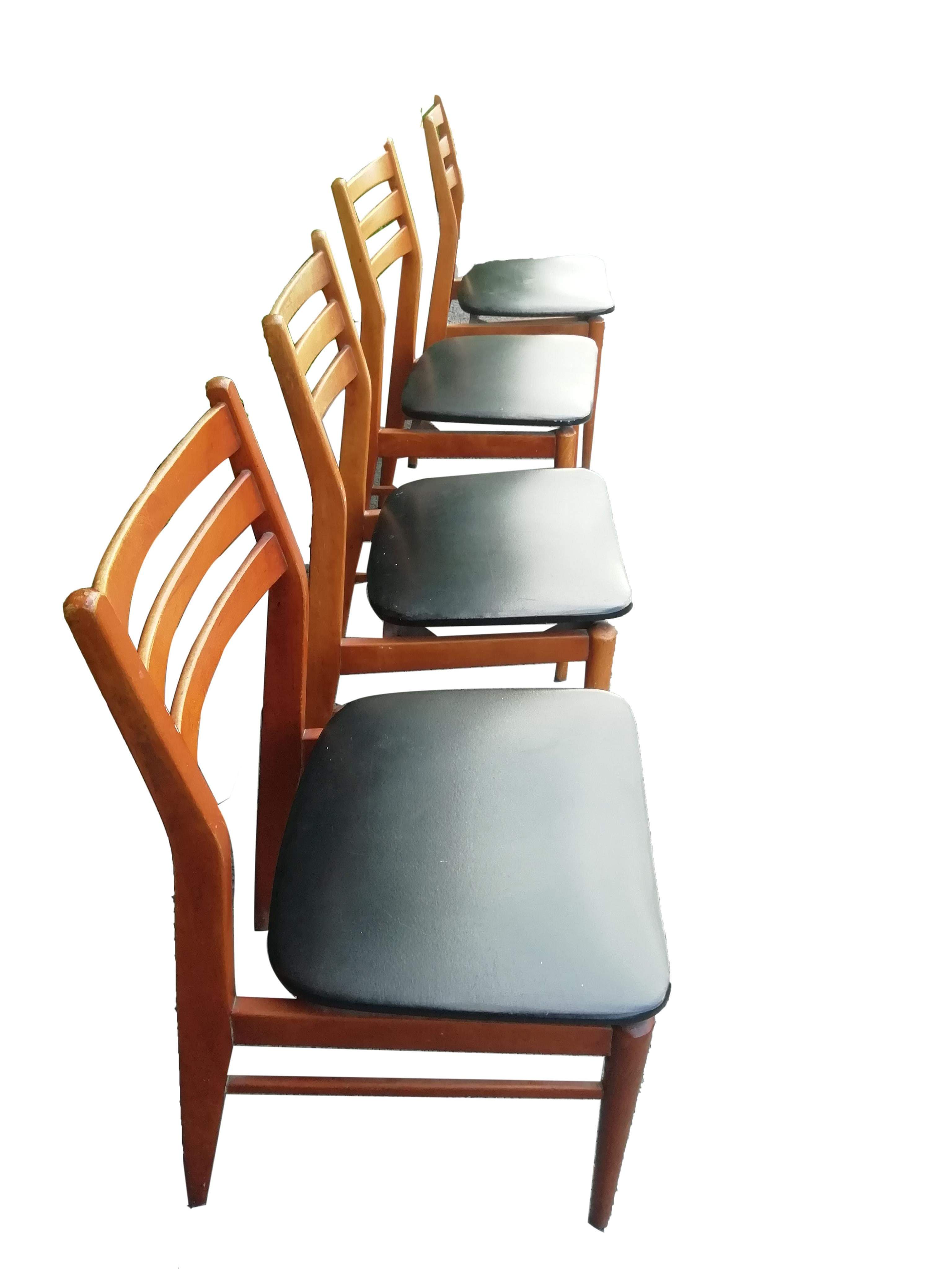 Lot de 4 chaises scandinave vintage 1960