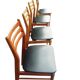 Lot de 4 chaises scandinave vintage 1960