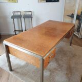 Large desk in burlwood