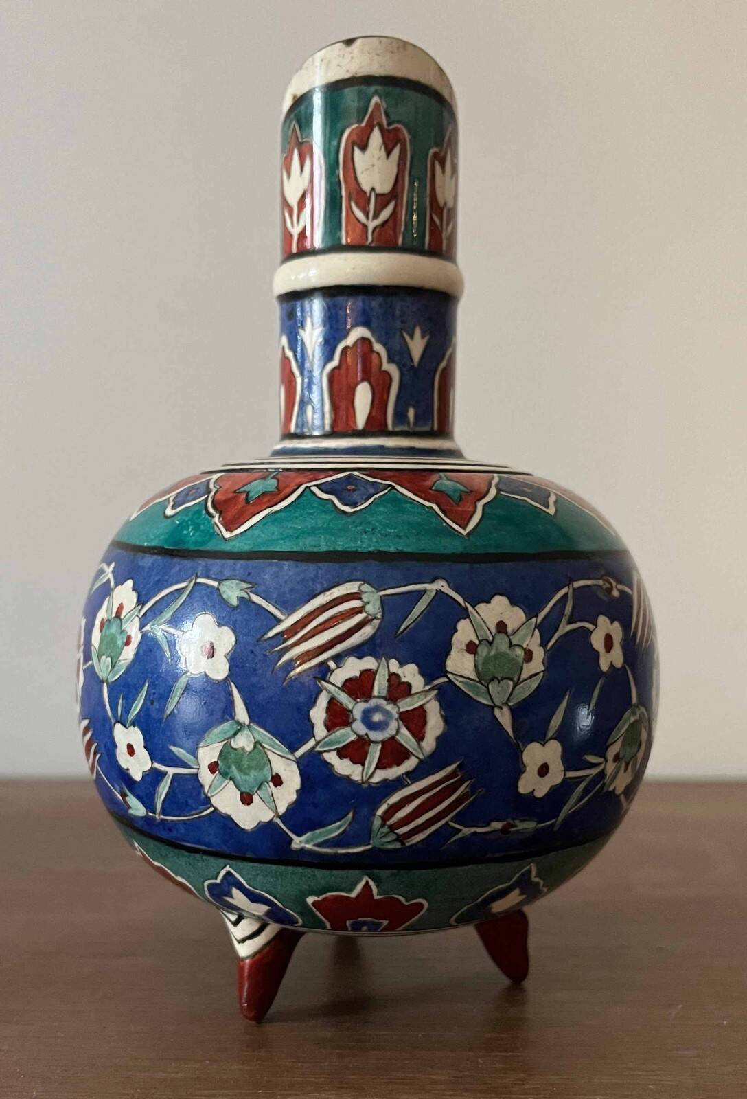 Ceramic vase, eco. Ganneron early 20th century signed Daudon Ottoman (cf. Th. De