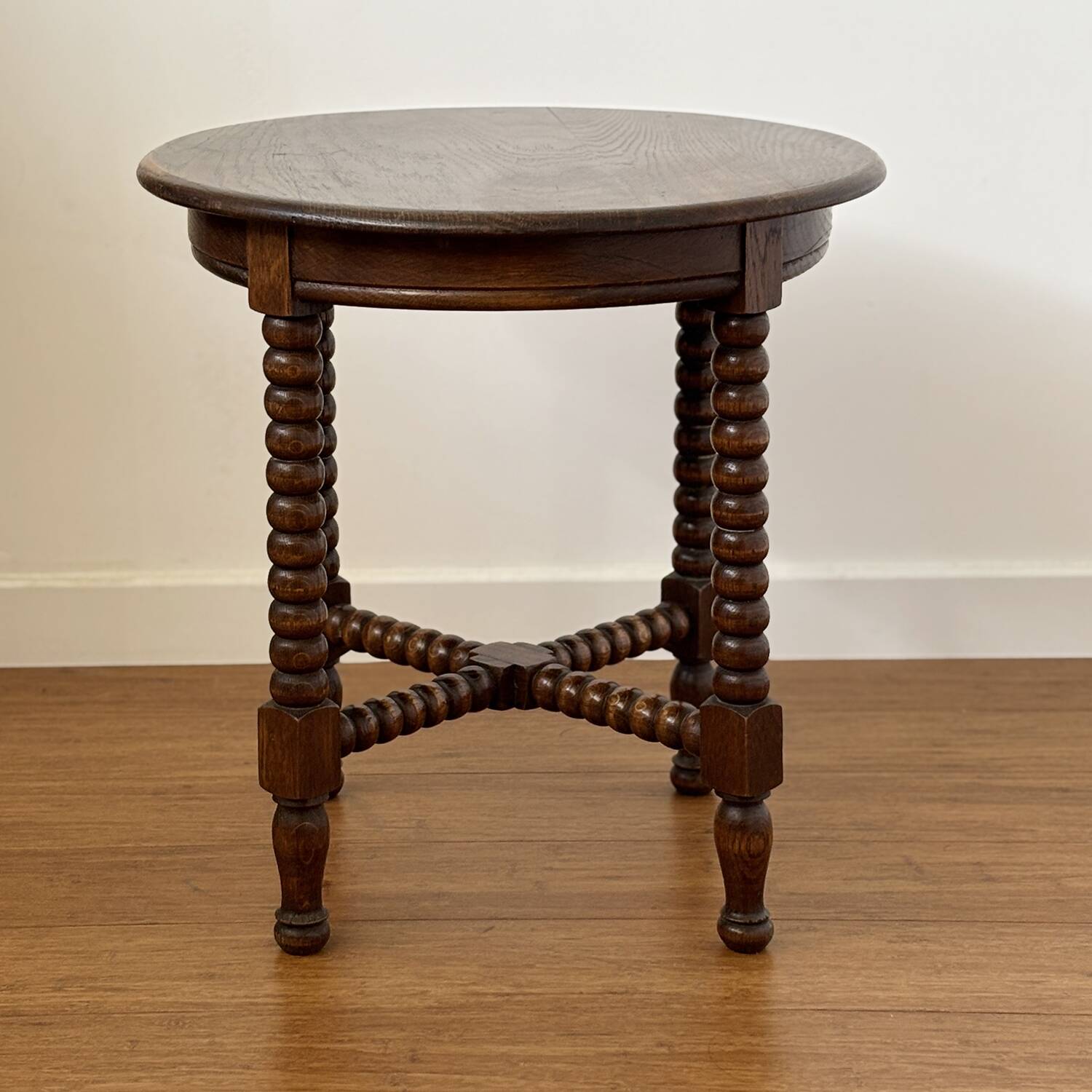 Antique 19th century style turned wooden pedestal table