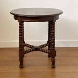 Antique 19th century style turned wooden pedestal table