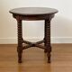 Antique 19th century style turned wooden pedestal table