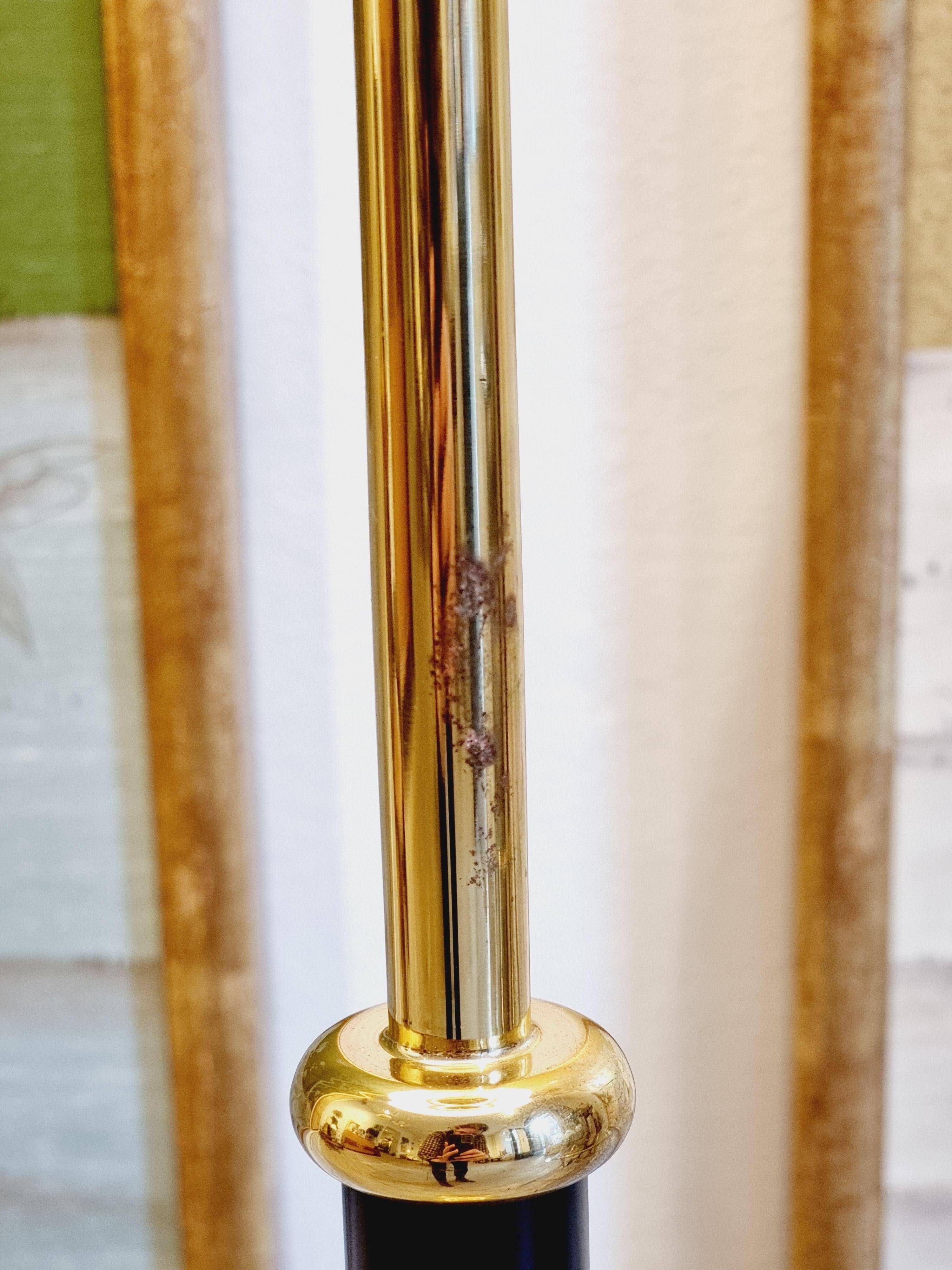 Josef Frank, floor lamp model 2564, for Svenskt Tenn, Sweden, 1950s. Beautiful patina.