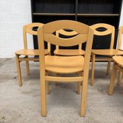 Set of 6 beech chairs