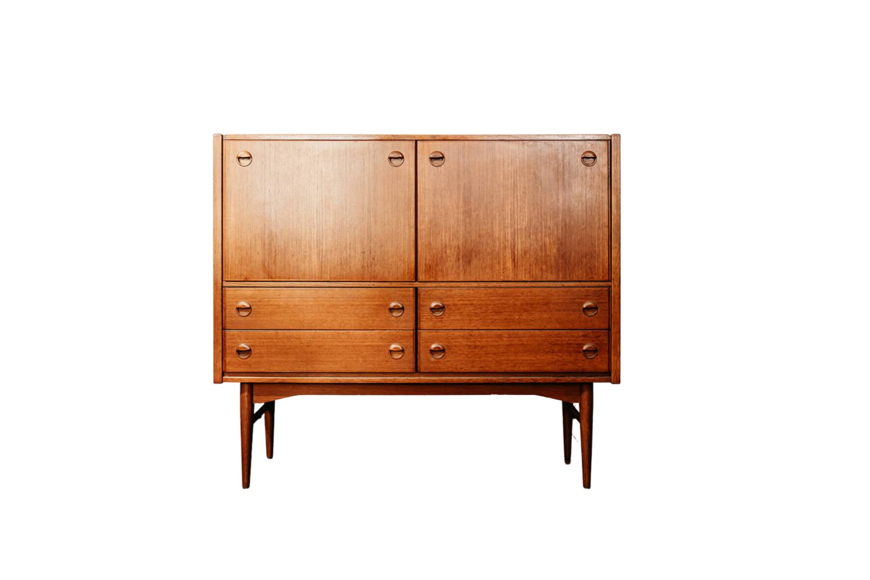 Scandinavian teak cabinet bar with integrated secretary, 1960s.