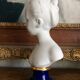 Bust with blue enamelled base