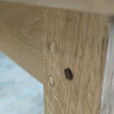 Large solid oak farmhouse table with two drawers 260 cm x 100 cm