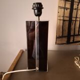 70s lamp base in plexiglass and chrome