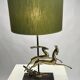 Art Deco Metal Table Lamp, France, 1940s