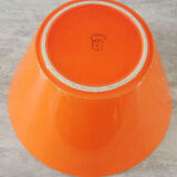 Orange earthenware salad bowl MBFA Pornic