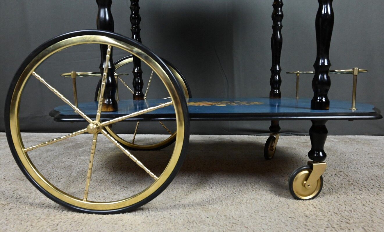 Service trolley in marquetry from Sorente, Italy – 1960