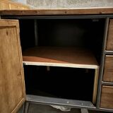 Industrial wood and metal sideboard