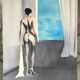Oil on canvas vintage nude woman