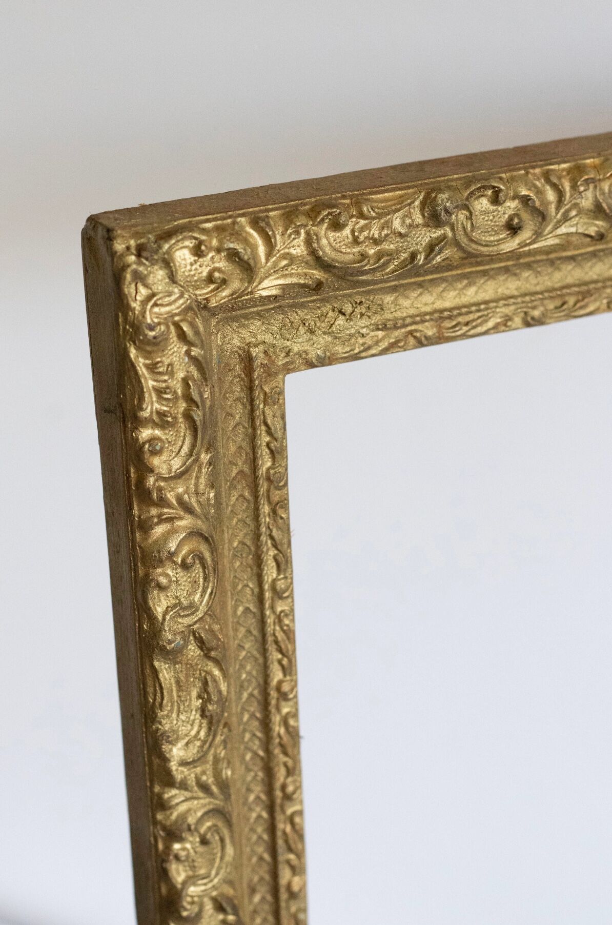 Old gilded wooden frame