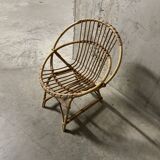 Children's rattan basket chair