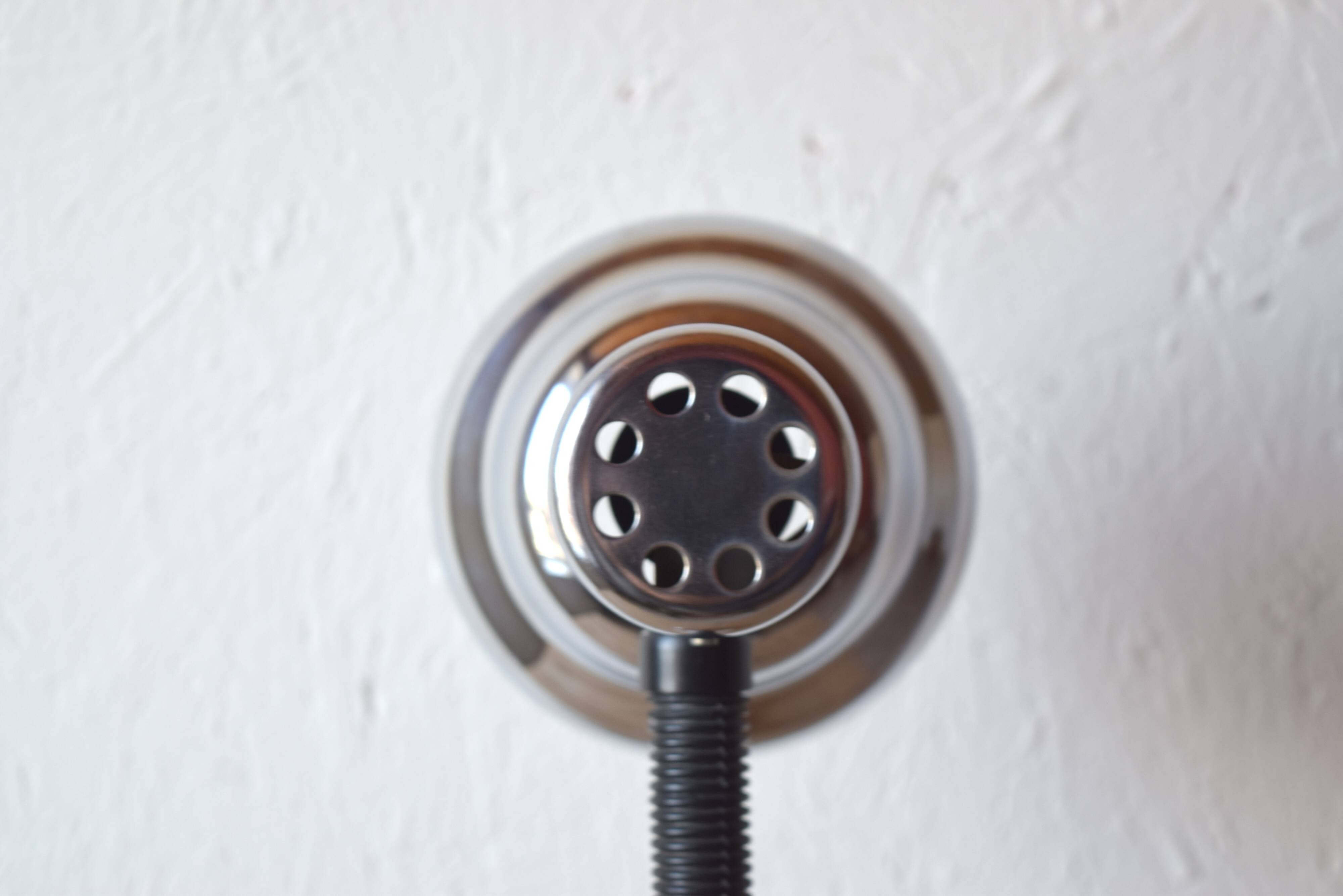 Vintage chrome metal desk lamp - Table lamp - 1960s.