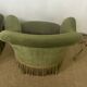 Pair of green toad armchairs