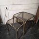 1970s golden metal nesting table
