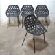 Set of 4 chairs model "Coquillage" by Pierre Guariche for Meurop