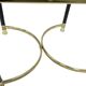 Hollywood Regency Side Table, Brass and Glass, 1970s, Maison Jansen Style