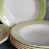 Eight earthenware plates from salins 50s