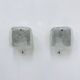 Set of 2 J.T. Kalmar ice glass wall lamps sconce, 1970s, Germany