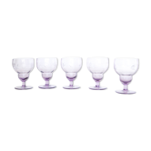 Purple wine glasses x5, art deco, delicate, antique, ancient