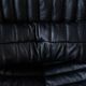 Cinna Ligne Roset Black Leather Armchair attributed to Annie Hieronimus, 1970s