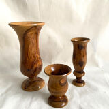 Vase Médicis en bois d'olivier