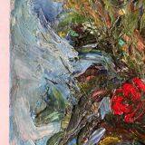 Flower bouquet, knife technique, signed