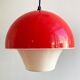 Scandinavian red & white vintage plastic hanging lamp