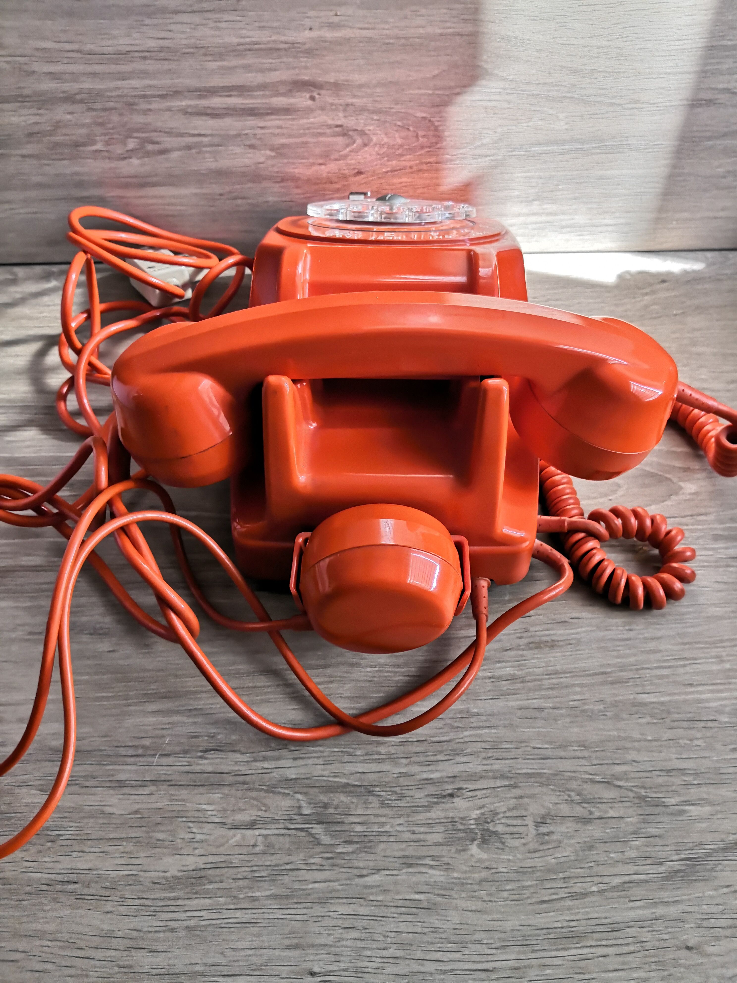 Vintage orange socotel phone
