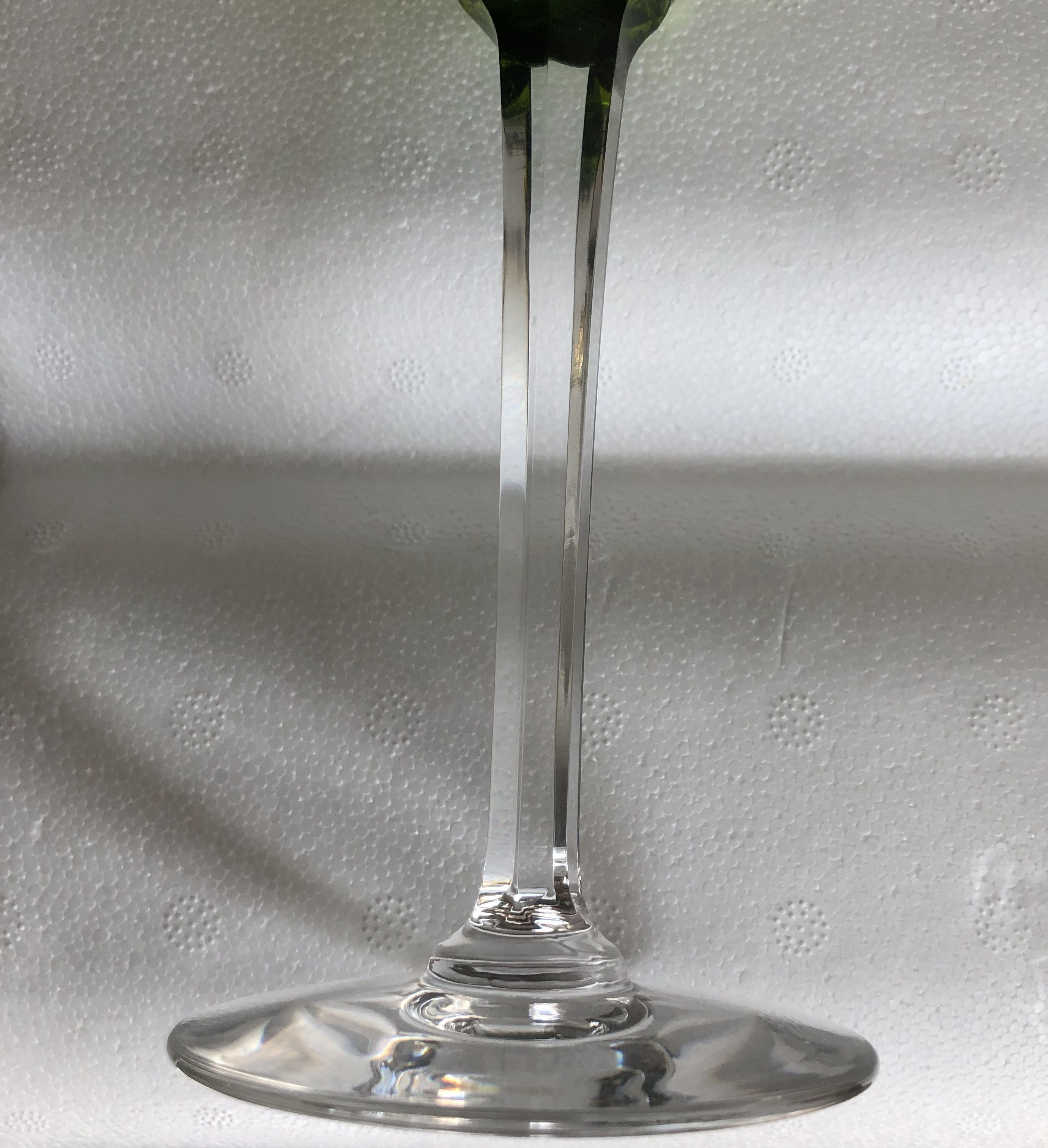 Set of six glasses of St. Louis colored wine model Chantilly