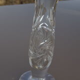 1 carved crystal vase from the 80s