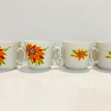 Teapot & 4 cups 70s winterling schwarzenback bavaria germany-retro-cuisine -vintage