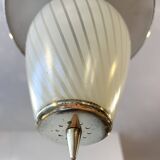 Mid-Century suspension in brass and opaline glass