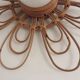 Wall light  'flower' 60s 70s rattan