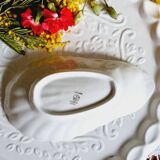 Shell dish in pearly Limoges porcelain