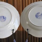 Set of 2 Sarreguemines porcelain collector's plates from the 70s