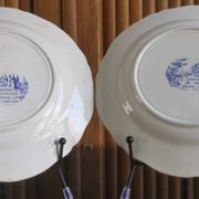 Set of 2 Sarreguemines porcelain collector's plates from the 70s