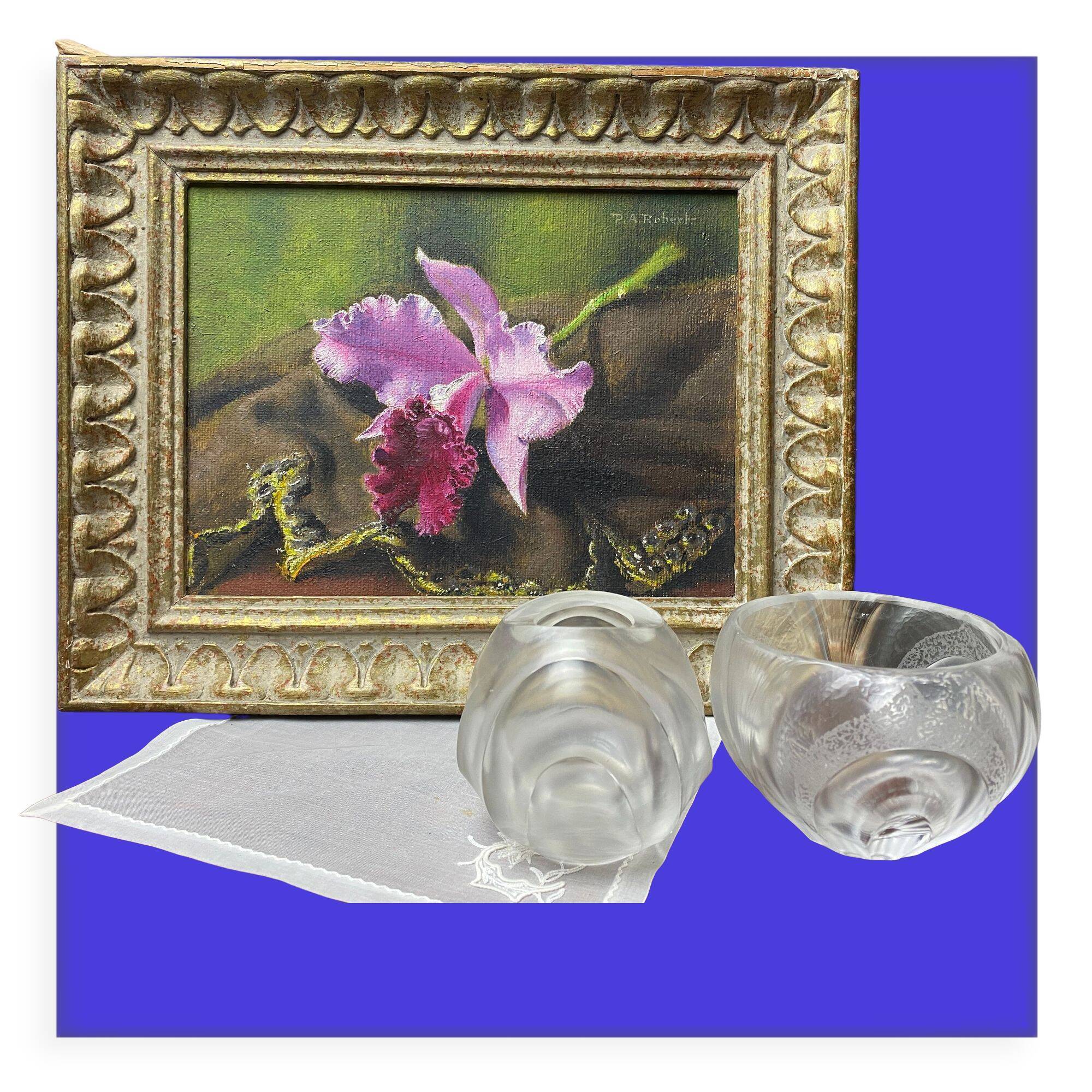 Oil on canvas signed "Catleya" old