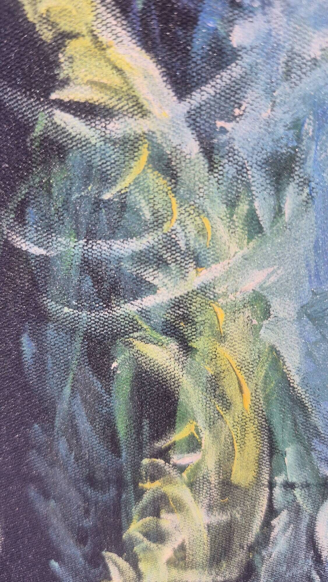 Painting on canvas depicting a phoenix, 1987