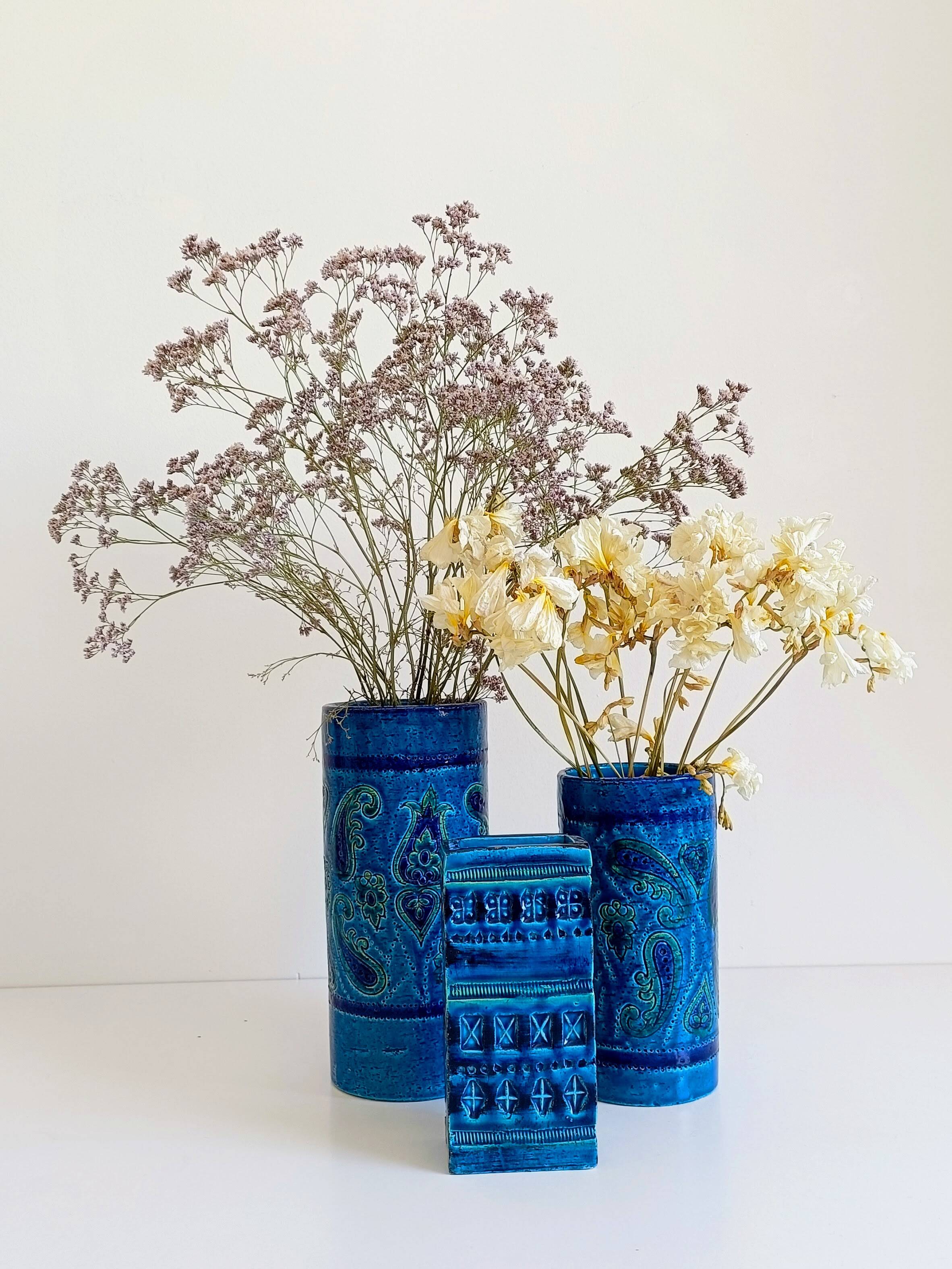 Aldo Londi for Bitossi “Rimini Blu” Etruscan Revival Ceramic Vase, 1960s