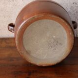 Large antique glazed stoneware pot