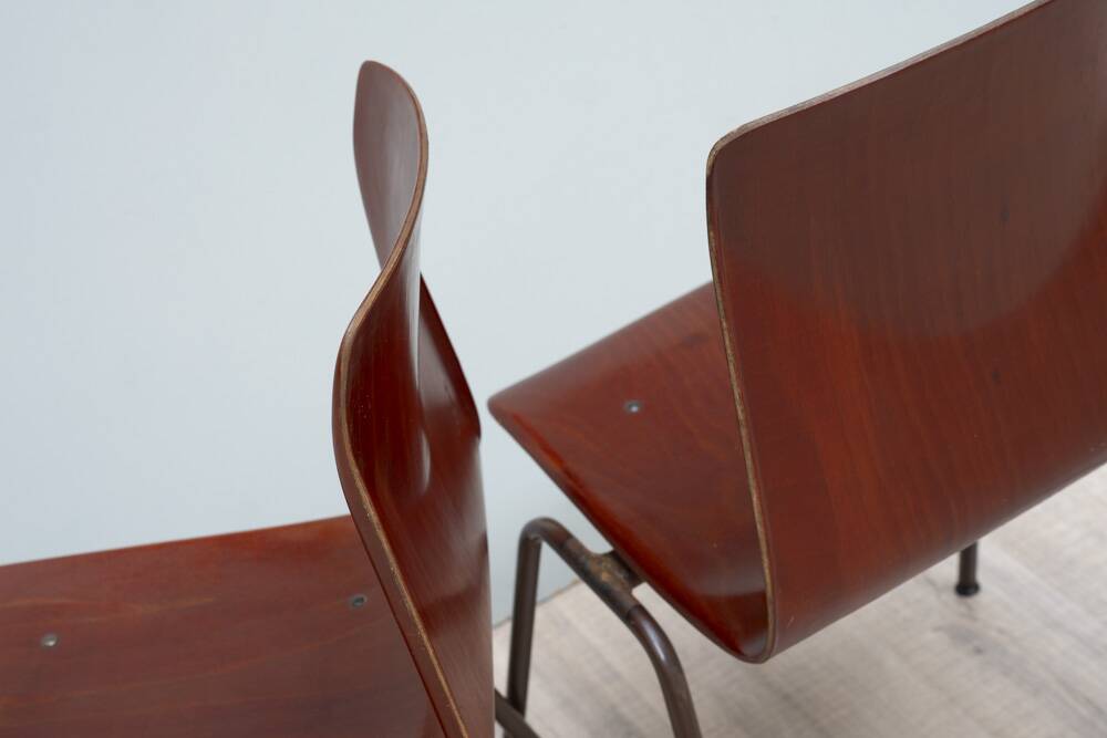 Paire de chaises pagholz 1960