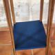 Deep Blue Wood Side Table with 2 Shelves Renovated