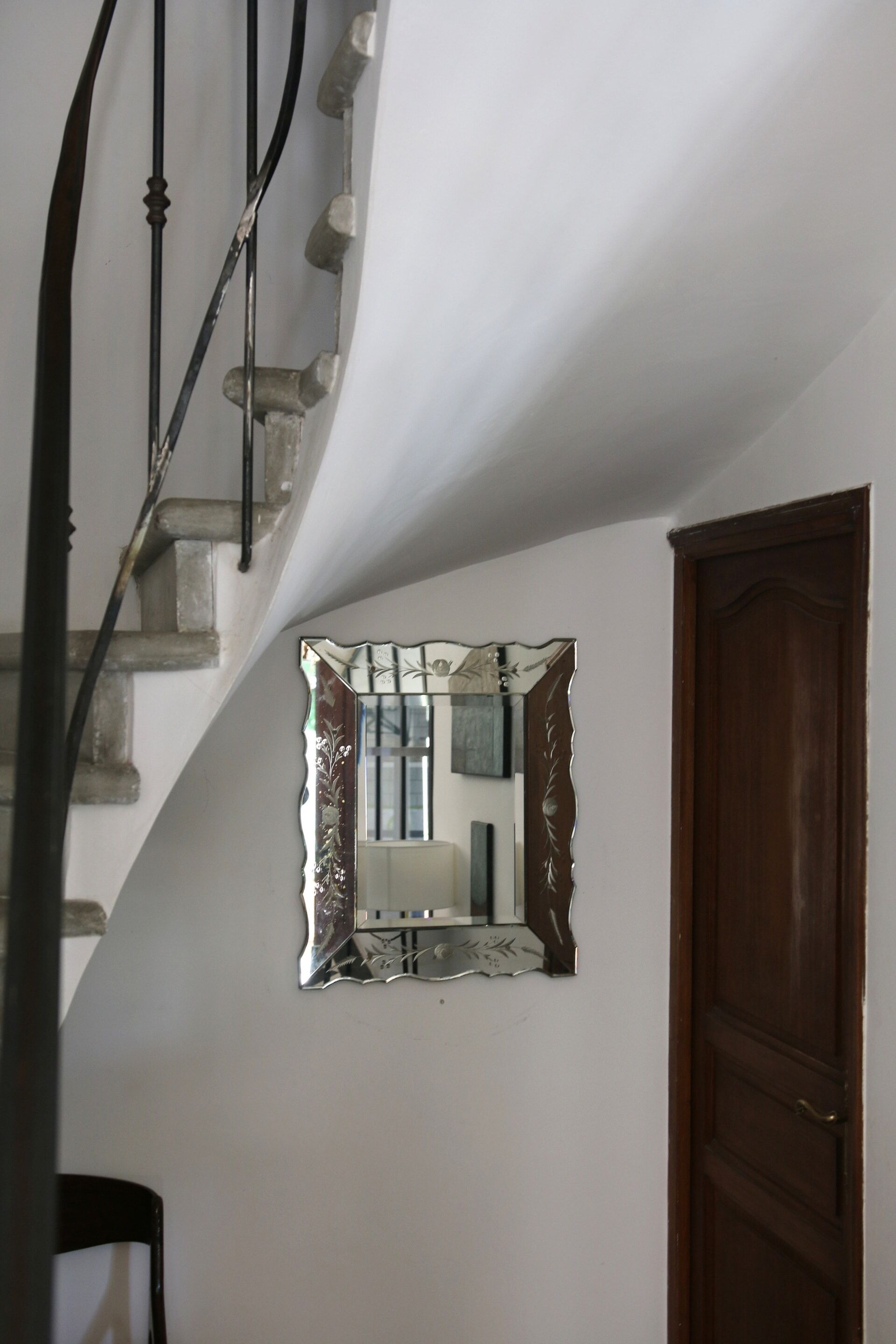 Bevelled Venetian mirror from the 1950s.